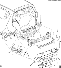 РАМЫ-ПРУЖИНЫ - АМОРТИЗАТОРЫ - БАМПЕРЫ Chevrolet Spark 2013-2015 CV48 BUMPER/REAR (SPORT VHU)