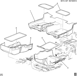 REAR SEAT TRIM-CARPET Cadillac CTS Coupe 2011-2014 D47 CARPET/FLOOR