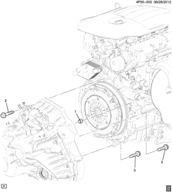 4-CYLINDER ENGINE Buick Verano 2013-2016 PH ENGINE TO TRANSMISSION MOUNTING (LHU/2.0V, MANUAL MYJ)