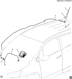 SUP. DE CARR. - AIR CLIM.- AUDIO/DIVERTISSEMENT Chevrolet Trax (Canada and Mexico) 2013-2014 JU,JV,JW76 ANTENNE/AUDIO (UBA NUMÉRIQUE)