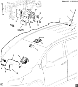 SUP. DE CARR. - AIR CLIM.- AUDIO/DIVERTISSEMENT Chevrolet Trax 2015-2017 JV,JW76 SYSTÈME DE COMMUNICATION « ONSTAR » (UE1, MARCHÉ MCX)