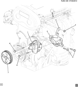 ПЕРЕДН. ПОДВЕКА, УПРАВЛ. Chevrolet Trax 2013-2017 JU,JV,JW76 STEERING PUMP MOUNTING (HYDRAULIC N40)