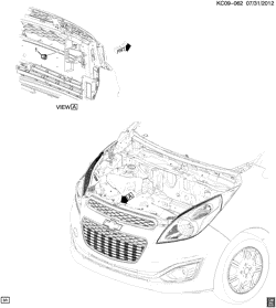 КРЕПЛЕНИЕ КУЗОВА-КОНДИЦИОНЕР-АУДИОСИСТЕМА Chevrolet Spark 2013-2013 CV SENSOR/TEMPERATURE