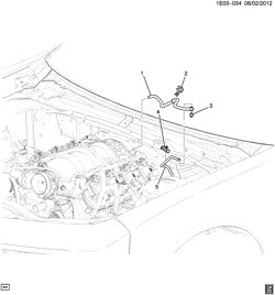 SISTEMA DE COMBUSTÍVEL-ESCAPE-SISTEMA DE EMISSÕES Chevrolet Camaro Coupe 2013-2015 ES EXHAUST VACUUM CONTROL SYSTEM-FRONT (LS3/6.2W, DUAL MODE EXHAUST NPP)