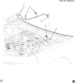 SISTEMA DE COMBUSTIBLE - ESCAPE - EMISIÓN EVAPORACIÓN Chevrolet Camaro Coupe 2013-2015 ES37-67 ESCAPE SISTEMA DE CONTROL DE VACÍO-DELANTERO (LSA/6.2P, ESCAPE MODO DUAL NPP)