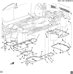 COOLING SYSTEM-GRILLE-OIL SYSTEM Cadillac ATS 2014-2014 AB,AC,AD,AG69 AIR DEFLECTOR/UNDERBODY