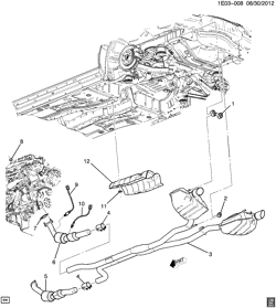 FUEL SYSTEM-EXHAUST-EMISSION SYSTEM Chevrolet Camaro Coupe 2010-2010 EE,EF EXHAUST SYSTEM (LLT/3.6V)