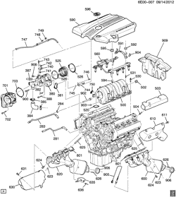 MOTOR 8 CILINDROS Cadillac STS 2005-2005 DW29 ENGINE ASM-4.6L V8 PART 5 MANIFOLDS & FUEL RELATED PARTS (LH2/4.6A)