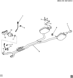 FUEL SYSTEM-EXHAUST-EMISSION SYSTEM Cadillac SRX 2004-2006 E EXHAUST SYSTEM (LH2/4.6A)