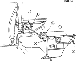 BODY MOUNTING-AIR CONDITIONING-AUDIO/ENTERTAINMENT Chevrolet Sprint 1985-1985 M AUDIO SYSTEM REAR SPEAKERS
