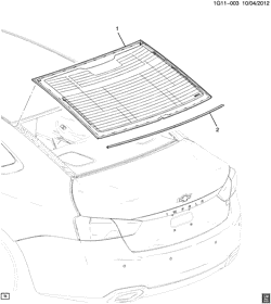VIDRO TRASEIRO Chevrolet Impala (New Model) 2014-2017 GX,GY,GZ69 REAR WINDOW