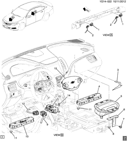 ACABAMENTO INTERNO - ACABAMENTO BANCO DIANTEIRO - CINTOS DE SEGURANÇA Chevrolet Impala (New Model) 2014-2017 GX,GY,GZ69 INFLATABLE RESTRAINT SYSTEM DRIVER & PASSENGER