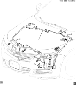 DÉMARREUR - ALTERNATEUR - ALLUMAGE - ÉLECTRIQUE - LAMPES Chevrolet Impala (New Model) 2014-2017 GX,GY,GZ69 FAISCEAU DE FILS/PHARES AVANT