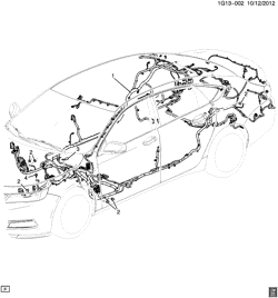CÂBLAGE DE CARROSSERIE-GARNITURE DE TOIT Chevrolet Impala (New Model) 2014-2017 GX,GY,GZ69 FAISCEAU DE FILS/CARROSSERIE