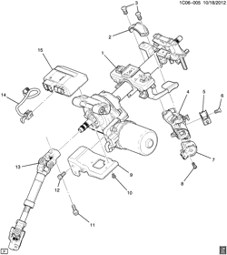 ПЕРЕДН. ПОДВЕКА, УПРАВЛ. Chevrolet Spark 2013-2015 CV48 STEERING COLUMN PART 1