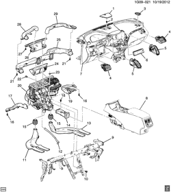 КРЕПЛЕНИЕ КУЗОВА-КОНДИЦИОНЕР-АУДИОСИСТЕМА Chevrolet Impala (New Model) 2014-2015 GX,GY,GZ69 AIR DISTRIBUTION SYSTEM