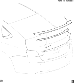 МОЛДИНГИ КУЗОВА-ЛИСТОВОЙ МЕТАЛ-ФУРНИТУРА ЗАДНЕГО ОТСЕКА-ФУРНИТУРА КРЫШИ Chevrolet Impala (New Model) 2015-2015 GY69 SPOILER/REAR COMPARTMENT LID (T43)