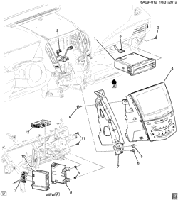 BODY MOUNTING-AIR CONDITIONING-AUDIO/ENTERTAINMENT Cadillac ATS 2014-2014 AB,AC,AD,AG69 RADIO MOUNTING