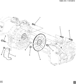 6-ЦИЛИНДРОВЫЙ ДВИГАТЕЛЬ Chevrolet Impala (New Model) 2014-2014 GX,GY,GZ69 ENGINE TO TRANSMISSION MOUNTING (LKW/2.5L)