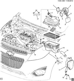 FUEL SYSTEM-EXHAUST-EMISSION SYSTEM Chevrolet Spark 2013-2015 CV48 AIR INTAKE SYSTEM (LL0/1.2-9)