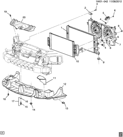 COOLING SYSTEM-GRILLE-OIL SYSTEM Chevrolet Impala 2010-2011 W RADIATOR MOUNTING & RELATED PARTS