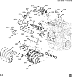4-CYLINDER ENGINE Chevrolet Malibu 2014-2015 GB,GC,GD69 ENGINE ASM-2.5L L4 PART 5 INTAKE MANIFOLD & FUEL RELATED PARTS (LKW/2.5L)