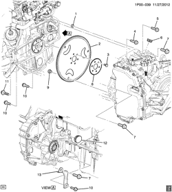 4-ЦИЛИНДРОВЫЙ ДВИГАТЕЛЬ Chevrolet Cruze (Carryover Model) 2013-2016 P69 ENGINE TO TRANSMISSION MOUNTING (LUW/1.8H,LWE/1.8G, AUTOMATIC MH9)