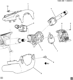 FRONT SUSPENSION-STEERING Chevrolet Malibu 2013-2016 GD STEERING COLUMN PART 2 SWITCHES & COVERS (KEYLESS SWITCH BTM)