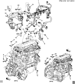 СТАРТЕР-ГЕНЕРАТОР-СИСТЕМА ЗАЖИГАНИЯ-ЭЛЕКТРООБОРУДОВАНИЕ-ЛАМПЫ Chevrolet Cruze (Carryover Model) 2013-2016 PL69 WIRING HARNESS/ENGINE (LUV/1.4B)