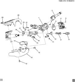 FRONT SUSPENSION-STEERING Chevrolet Malibu Limited (Carryover Model) 2013-2016 GB,GC,GD STEERING COLUMN PART 2 SWITCHES & COVERS (EXC KEYLESS SWITCH BTM)