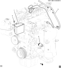 COOLING SYSTEM-GRILLE-OIL SYSTEM Chevrolet Spark 2013-2015 CV48 ENGINE BLOCK HEATER (LL0/1.2-9,K05)