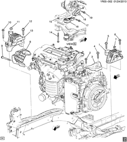 ПРИВОДНОЙ МОТОР Chevrolet Volt 2011-2011 R ENGINE & TRANSMISSION MOUNTING