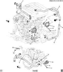 FUEL SYSTEM-EXHAUST-EMISSION SYSTEM Cadillac XTS 2014-2014 GB,GC,GD,GE A.I.R. PUMP & RELATED PARTS (LFX/3.6-3,EMISSION NU6)