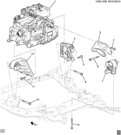 4-ЦИЛИНДРОВЫЙ ДВИГАТЕЛЬ Chevrolet Spark EV 2014-2016 CZ48 DRIVE MOTOR MOUNTING