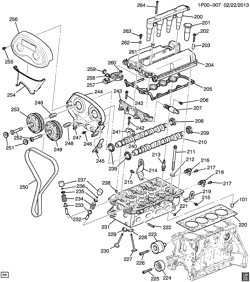 4-CYLINDER ENGINE Chevrolet Sonic Sedan (Canada and US) 2013-2015 JU,JV,JW69 ENGINE ASM-1.8L L4 PART 2 CYLINDER HEAD & RELATED PARTS (LUW/1.8H)