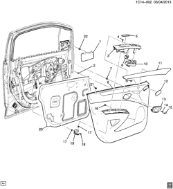 ОТДЕЛКА САЛОНА - ОТДЕЛКА ПЕРЕДН. СИДЕНЬЯ-РЕМНИ БЕЗОПАСНОСТИ Chevrolet Spark 2013-2015 CV48 TRIM/FRONT DOOR-DRIVER