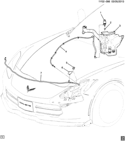 LÂMPADAS-ELÉTRICAS-IGNIÇÃO-GERADOR-MOTOR DE ARRANQUE Chevrolet Corvette 2014-2017 YY07-67 HEADLAMP WASHER (CE4)