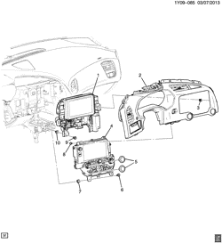 КРЕПЛЕНИЕ КУЗОВА-КОНДИЦИОНЕР-АУДИОСИСТЕМА Chevrolet Corvette 2014-2017 YY07-67 RADIO MOUNTING/DISPLAY & CONTROLS