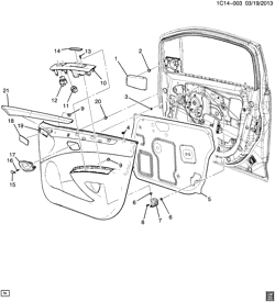 ОТДЕЛКА САЛОНА - ОТДЕЛКА ПЕРЕДН. СИДЕНЬЯ-РЕМНИ БЕЗОПАСНОСТИ Chevrolet Spark 2013-2015 CV48 TRIM/FRONT DOOR-PASSENGER