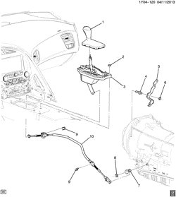 7-СТУПЕНЧАТАЯ МЕХАНИЧЕСКАЯ КОРОБКА ПЕРЕДАЧ Chevrolet Corvette 2015-2017 YY,YZ07-67 SHIFT CONTROL/AUTOMATIC TRANSMISSION (M5U)