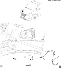 КРЕПЛЕНИЕ КУЗОВА-КОНДИЦИОНЕР-АУДИОСИСТЕМА Chevrolet Trax 2013-2016 JU,JV,JW76 SENSOR/TEMPERATURE AMBIENT