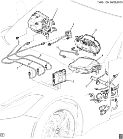 LÂMPADAS-ELÉTRICAS-IGNIÇÃO-GERADOR-MOTOR DE ARRANQUE Chevrolet Corvette 2014-2017 YY07-67 WIRING HARNESS/INSTRUMENT PANEL PART 3 CABLE DETAIL USB-HMI-HUD