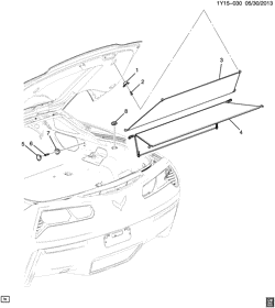 ОБЛИЦОВКА ЗАДНЕГО СИДЕНЬЯ-КОВРИК Chevrolet Corvette 2014-2014 YY07 COVER/REAR COMPARTMENT (D42)
