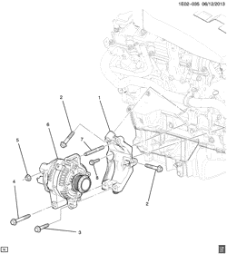 СТАРТЕР-ГЕНЕРАТОР-СИСТЕМА ЗАЖИГАНИЯ-ЭЛЕКТРООБОРУДОВАНИЕ-ЛАМПЫ Chevrolet Camaro Coupe 2013-2015 EE,EF37-67 GENERATOR MOUNTING (LFX/3.6-3)