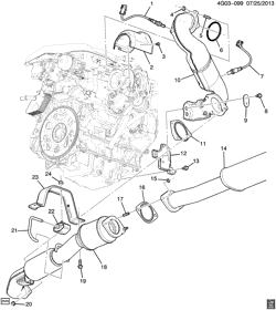 FUEL SYSTEM-EXHAUST-EMISSION SYSTEM Buick Regal 2012-2013 GS EXHAUST SYSTEM/FRONT (LHU/2.0V, Y3E)
