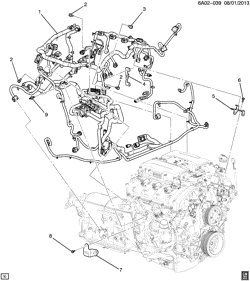 LÂMPADAS-ELÉTRICAS-IGNIÇÃO-GERADOR-MOTOR DE ARRANQUE Cadillac CTS Sedan 2014-2017 AL69 WIRING HARNESS/ENGINE (LF3/3.6-8, AUTOMATIC MGG)