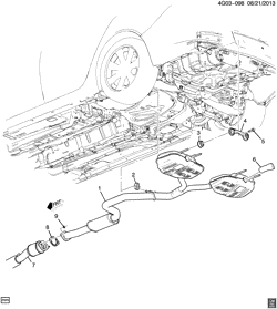 FUEL SYSTEM-EXHAUST-EMISSION SYSTEM Buick Regal 2012-2013 GS EXHAUST SYSTEM/REAR (LHU/2.0V, Y3E)