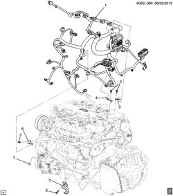 LÂMPADAS-ELÉTRICAS-IGNIÇÃO-GERADOR-MOTOR DE ARRANQUE Buick Regal 2012-2013 GS WIRING HARNESS/ENGINE (LHU/2.0V, AUTOMATIC MDK)