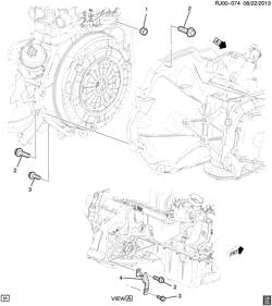 4-ЦИЛИНДРОВЫЙ ДВИГАТЕЛЬ Chevrolet Trax 2013-2017 JU76 ENGINE TO TRANSMISSION MOUNTING (2H0/1.8E, MANUAL M4P)
