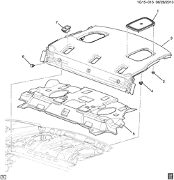 CARPETE DE ACABAMENTO DO ASSENTO TRASEIRO Chevrolet Impala (New Model) 2014-2014 GY,GZ69 TRIM/BACK WINDOW SHELF (SPEAKER UQS, EXC HYBRID HP6)